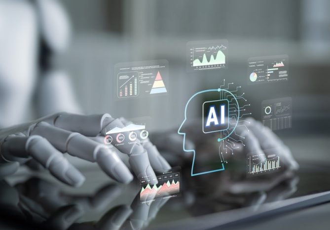 The,Brain,Of,Business,Intelligence,Is,Ai,Powered,Data,Analysis.
