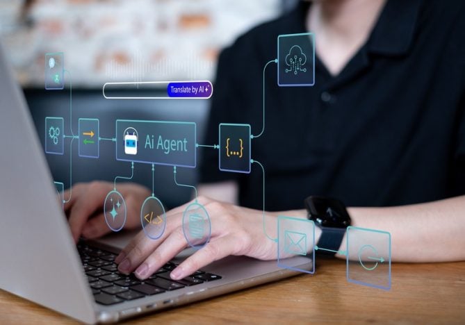 Person,Using,Ai,Agent,Workflow,Automation,System,Technology,Innovation,Data