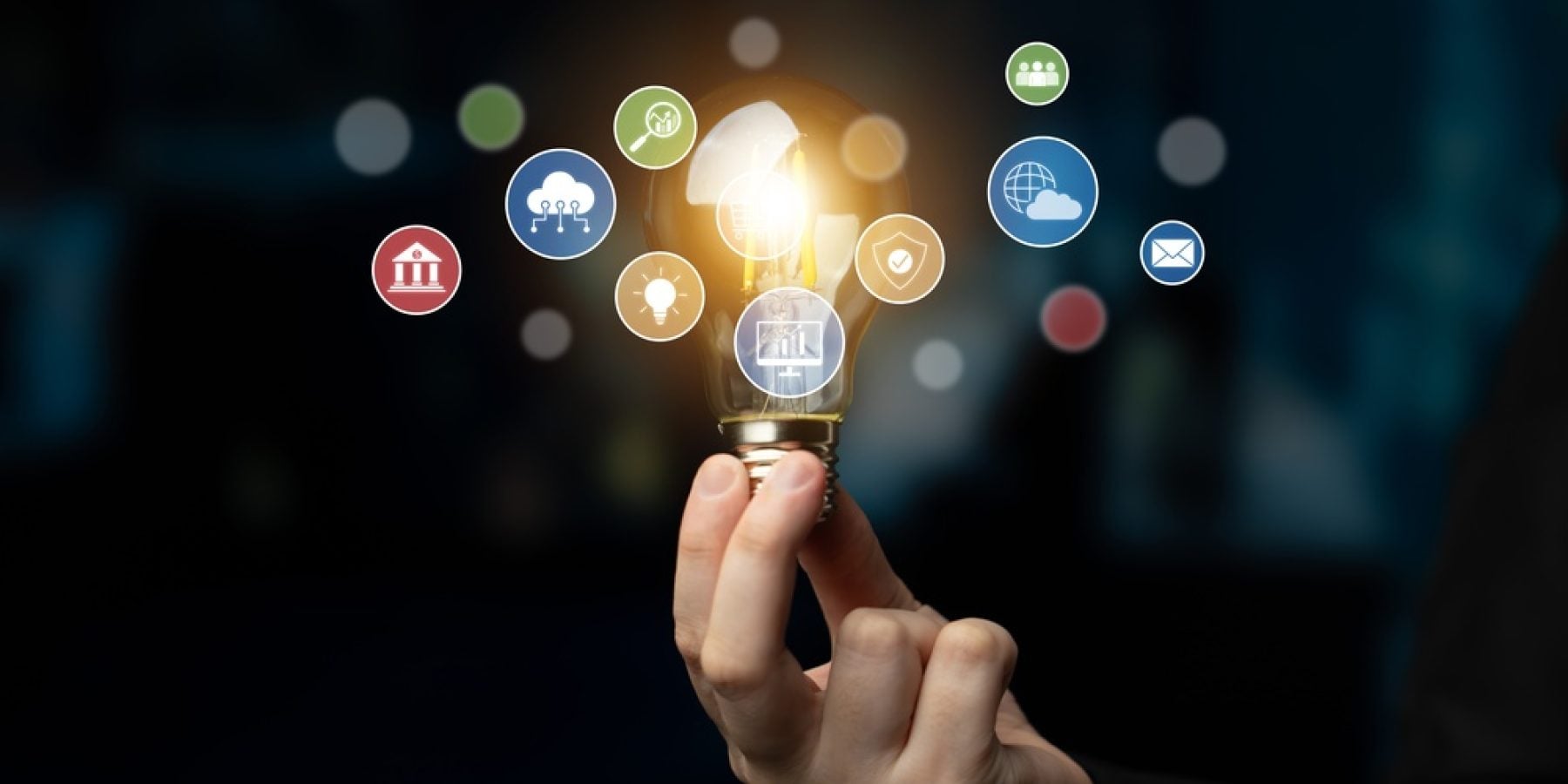 Set,Of,Business,And,Digital,Service,Icons,Representing,Finance,,Cloud,